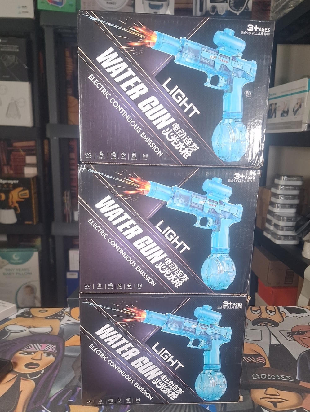 Super Eletric Water Gun- Bright Blue(3Pk)